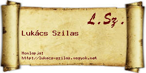 Lukács Szilas névjegykártya
